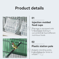 Cages d'élevage en métal de style moderne pour canaris perroquets calopsittes Cage pour spectacles d'oiseaux