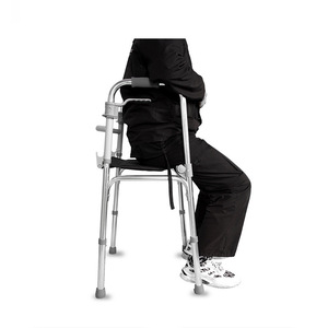 <b>Elderly</b> Walking Aid Four Legged Foldable Aluminum Alloy <b>Walker</b> Medical Rehabilitation Support - Product Image 2