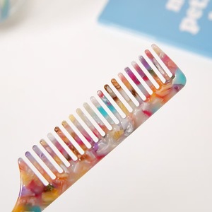 Peigne en fibre d'acétate, grande taille, antistatique, à queue pointue, pour cheveux secs et mouillés, usage domestique, écologique - Product Image 3