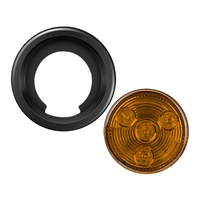 Feux de position latéraux LED rouges CarJacker 2 pouces avec passe-câble 12-24V, 4 projecteurs LED lumineux pour bateau, remorque, camion, camping-car