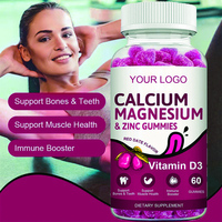 Gommes à os solides et sains, Calcium, magnésium, Zinc, vitamine D, gommes à vitamines pour femmes et enfants
