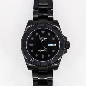 Ultra-thin minimalist stainless steel strap custom brand 40mm diameter NH36 movement mechanical <b>black</b> men's <b>watch</b> - Product Image 2