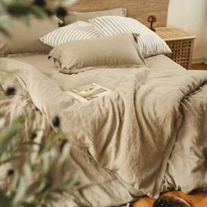 Venta al por mayor de ropa de cama y juegos de cama de Hotel DE LINO DE LUJO suave 100% juego de cama de lino - Product Image 3