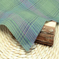 Tissu à carreaux en lin 100% teint en fil, poids moyen, qualité supérieure, 138 cm, 128 g/m², respirant, biologique, séchage rapide, écologique, pour chemises habillées