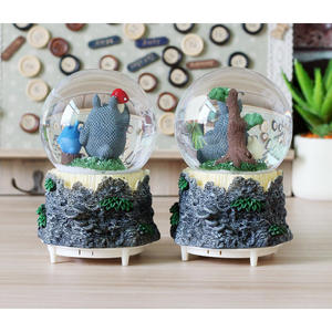 Rotante fai da te Totoro Capretti Del Bambino del Giocattolo di musica scatola Girevole globo di neve di Cristallo Colorato Illuminato Palla Regalo Di Natale carrossel di music box - Product Image 3