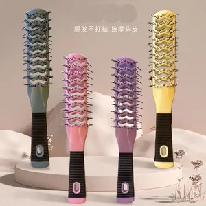 MU Plastic beauty double sided double side hair brush culing vent self cleaning self And clean hair brush