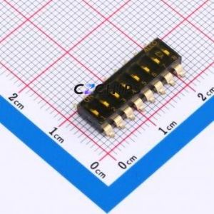 EDS08SGRSTU04Q DIP Switch Switch Single Pole Single Throw 8 2.54mm 25mA - Product Image 1