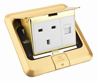 Prise de sol escamotable en acier inoxydable MAADN avec port USB, norme américaine, intégrée au mobilier de bureau, 15A IP44