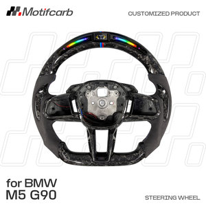 พวงมาลัยแอลอีดีทำจากคาร์บอนไฟเบอร์สีดำสำหรับ G45 BMW G48 G60 G61 G70 G9X M5 G90 G99 X3 5 7ชุดอัพเกรดภายใน - Product Image 2