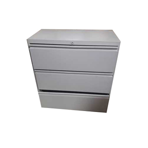 Tủ Văn Phòng Bên Bằng Thép Có 3 Ngăn Kéo Và Khóa-Trắng - Product Image 4
