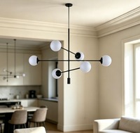 Lustre moderne en acrylique LED pour hôtel, luminaire suspendu avec lumière blanche chaude douce 2700K, indice de protection IP33 pour les espaces publics