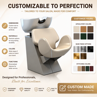 Chaise de lavage moderne pour salon de beauté et spa capillaire, avec fonction massage thaïlandais, circulation d'eau et vapeur, portable - Offre spéciale