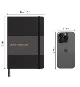 Wholesale High Quality A5 Lined Journal Digital Printing Custom Leather Hardcover Thread Sewing Bound Promotional Use <b>Notebook</b> - Product Image 2