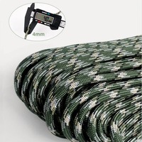 Cordon de survie réfléchissant en paracorde nylon 750 à 10 brins pour le camping, la randonnée, l'usage tactique, allume-feu, cordon tressé multi-usage