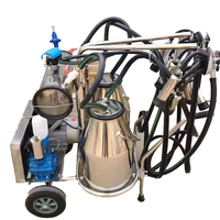 Équipement d'élevage laitier portable entièrement automatique en acier inoxydable en gros, machine à traire pour vaches laitières, chèvres, moutons