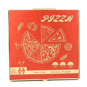 Cajas de Pizza Corrugadas Reforzadas Personalizadas de 8/9/10/12/16 Pulgadas con Impresión Offset para Comida para Llevar, Hechas en China - Product Image 4
