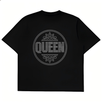 Derniers motifs de transfert thermique personnalisés en strass pour T-shirt, thème Reine