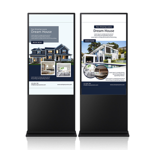 43 49 55 65 inch Android Windows hệ thống kép LCD kỹ thuật số biển thông tin kiosk xách tay với màn hình cảm ứng Totem nhà hàng - Product Image 4