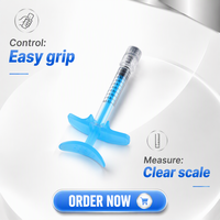 Seringue en verre vide HA Dermal Filler 1ml Skinny Luer Lock avec booster bleu