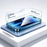 Protection d'écran en verre trempé Mietubl Bulk 9H en aluminium avec colle intégrale HD 300CC pour smartphones IP17 / 17 Pro – Vente en gros