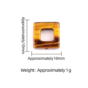 Vendita all'Ingrosso dal Produttore Perline Sciolte in <span class=keywords><strong>Pietra</strong></span> Naturale Multicolore 10x10MM a Forma di Quadrato Cavo <span class=keywords><strong>Pietra</strong></span> Energetica per Creazioni Fai da Te - Product Image 5