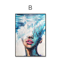 Peinture à l'huile sur toile personnalisée, peinte à la main, style impasto, nature morte, visage, texture au couteau, art mural à suspendre, aluminium, Art Déco