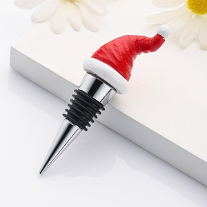Christmas Hat Wine <b>Stoppers</b> Resin Bottle Sealers For Wine Preservation Holiday Gift Decorative <b>Stopper</b> Set - Product Image 2