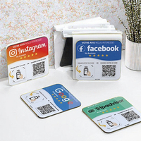 Plaque NFC QR 4x4 étanche en acrylique adhésive, mini-étiquette 13,56 MHz pour cartes de visite