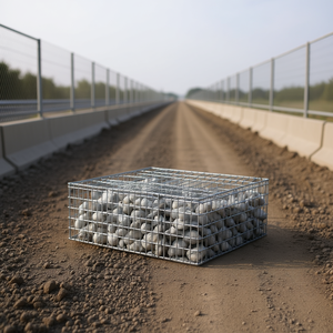 Panier gabion en fer galvanisé argenté D0100H7L7R6 78.7 X 11.8 X 31.5 pouces Dispositif de réduction du bruit - Product Image 2