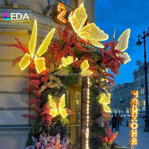 LEDA Nouveaux accessoires de fête au design original, petits papillons lumineux géants, grands papillons décoratifs à LED, décorations de mariage - Product Image 1