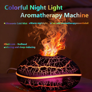 Colorful Flame Fire Crack Aroma <b>Diffuser</b> Humidifier 7 Colors Flame Aroma <b>Diffuser</b> <b>Essential</b> <b>Oil</b> Flame Air Humidifiers - Product Image 3