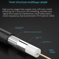 Cable de Video Coaxial SDI BNC de Transmisión Compatible con RG6 de 75 Ohmios, Blindado, de Baja Pérdida, para Transmisión de Larga Distancia Ultra HD 4K60Hz