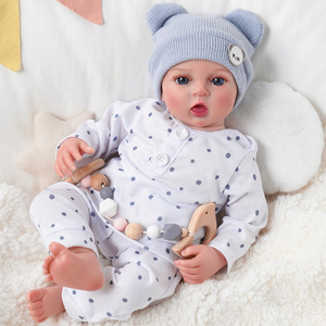 Poupée réaliste Babeside de 17 pouces, Oren, avec de jolies yeux bleus, poupées reborn, corps en vinyle souple, pour les boutiques de cadeaux, la vente au détail, la fabrication OEM - Product Image 3