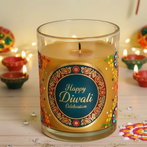 Happy Halloween Diwali Premium Quality Soy Wax Eco-Friendly Handmade Floral <b>Scented</b> Glass Jar <b>Candle</b> <b>Christmas</b> Festive Home - Product Image 1