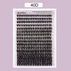 <span class=keywords><strong>Cils</strong></span> en grappe DIY effet brume d'encens, courbure D+, 55D, 9-14mm, pour réunions de famille, rencontres de proches et de relations, week-end de lien - Product Image 1