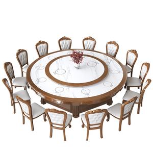 Ensemble de table et de chaises à manger automatiques en bois de style chinois avec plateau en marbre et fondue cachée pour la maison, les meubles, les hôtels, les chambres privées - Product Image 5