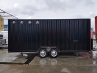 Camion de restauration mobile en acier inoxydable personnalisable avec design de type conteneur pour une utilisation en extérieur et commerciale