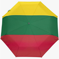 Parapluie pliant entièrement automatique de haute qualité, classique, à motif drapeau du Luxembourg, série à thème national, idéal pour un usage quotidien et économique