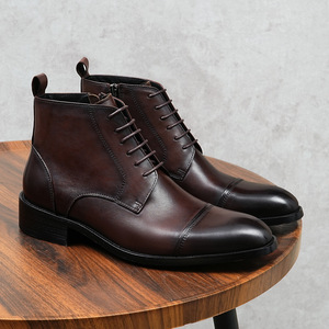 Chaussures plates décontractées et habillées DSYX pour hommes, en cuir véritable respirant, légères, antidérapantes, pour l'extérieur - Product Image 5