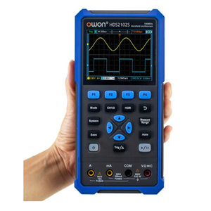 OWON HDS2102S Osciloscópio Handheld 3 em 1 100MHz Largura de banda 2CH 20000 contagens Multiumeter OSC + DMM + Waveform Generator - Product Image 5