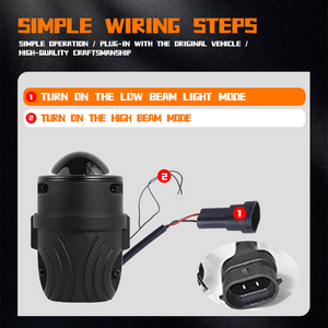 Luces Antiniebla para Motocicleta de Nuevo Diseño, LED de 2 Pulgadas, Tricolor, Bi-LED, Proyector de Luz Alta, Lámpara Antiniebla para Automóvil, 12V - Product Image 5