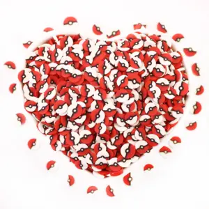 1KG Hengxin 5 MM Polymer Clay Red Ball Sprinkles Clay Slices for Slime Craft Decorate High-quality Fashion DIY Nail Art