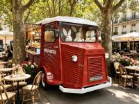 Turnkey mobiele foodtruck met complete keukenapparatuur & 3-laags schappen, snack- en BBQ-unit voor startups