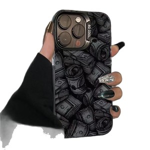 Funda para Teléfono 17 Pro Max con Diseño de Billetes de Dólar y Animales, Compatible con 16/15/14, Texto 13, Electrochapada, Antihuellas - Product Image 5