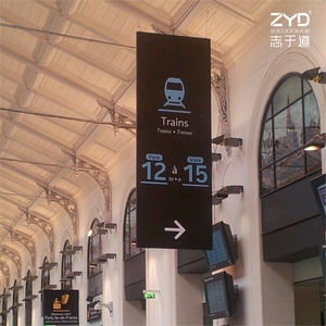 Señales de Dirección para Oficina de Reciclaje de Boletos y Ajuste de Tarifas de Alta Calidad con Texto Multilingüe, Diseño Personalizado para Metro - Product Image 3