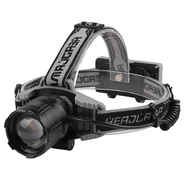 3500 High Power 30W  Led Headlamp 1200 Lumens Aluminum 18650 Battery Head Lamp 4 Modes Telescopic Zoom Rechargeable Head Light