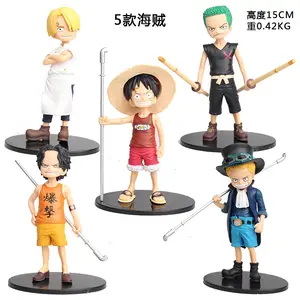 Nouvelle arrivée Japon anime dessin animé figurine 5 pièces/ensemble enfance une pièce figurine luffy figure pour la décoration