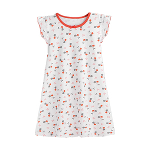 GOTS Cotton Kids Girls Sleepwear Dress Customized Printing Homewear Dress Short Sleeve Summer Sleepwear Dress - Product Image 3