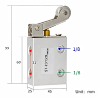 Vanne de Commutation Pneumatique à Commande Mécanique K23JC3-L6 – Vanne Mécanique à Rouleau à Course