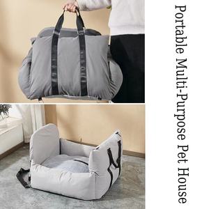 Viaje al aire libre cuatro estaciones perro coche sofá cama moderno mascota gato coche Booster suave seguridad hebilla asiento de coche perros pequeños gatos con perro plomo - Product Image 2